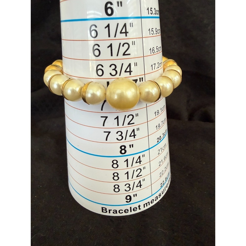 Napier Faux Pearl and Gold-Tone‎ Bracelet - Picture 4 of 4